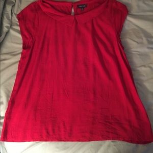 Cute red ModCloth short sleeve blouse retro